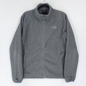 The North Face Jacket Mens Medium Gray Fleece Full Zip Classic Casual Outdoor